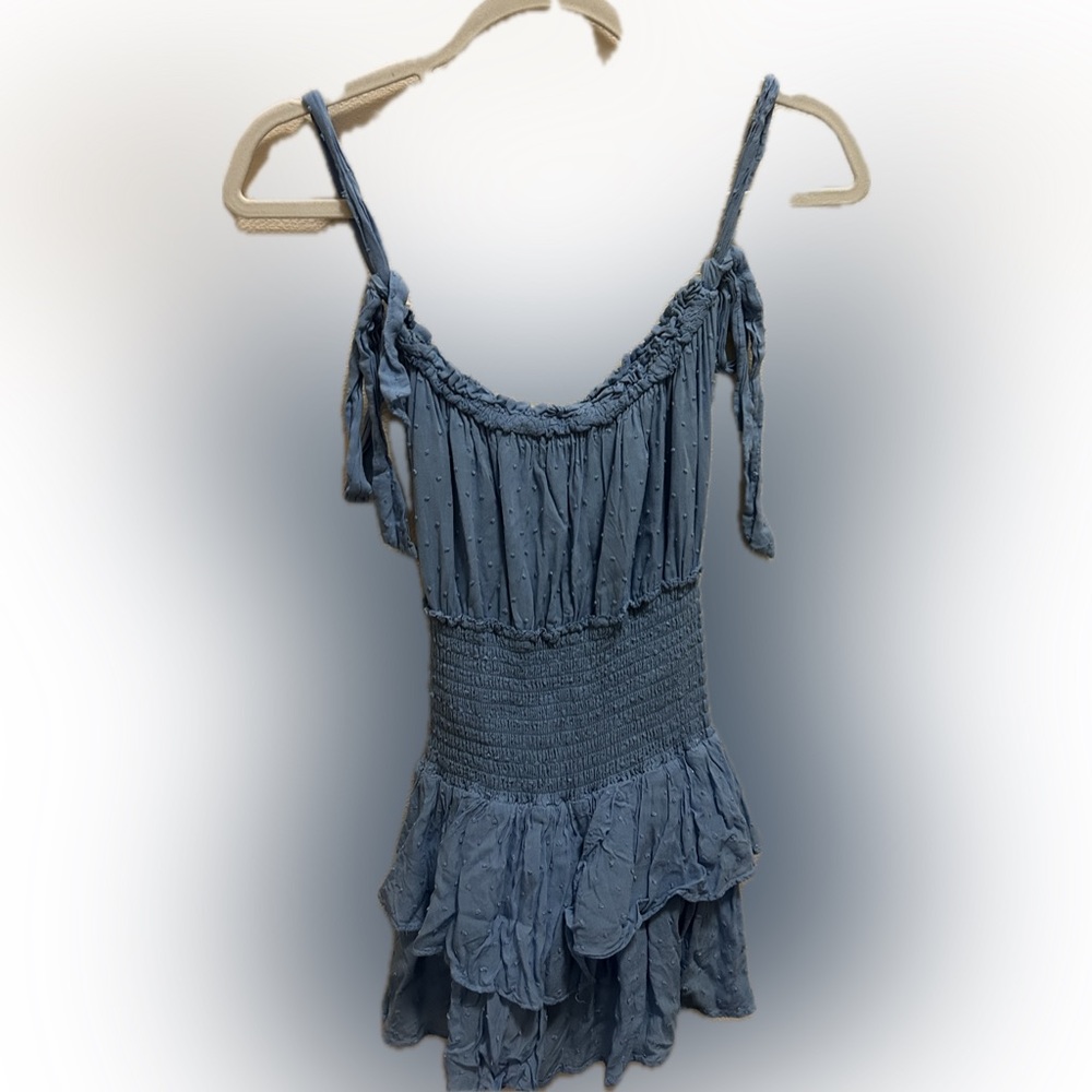 Rays for days light blue romper NWOT